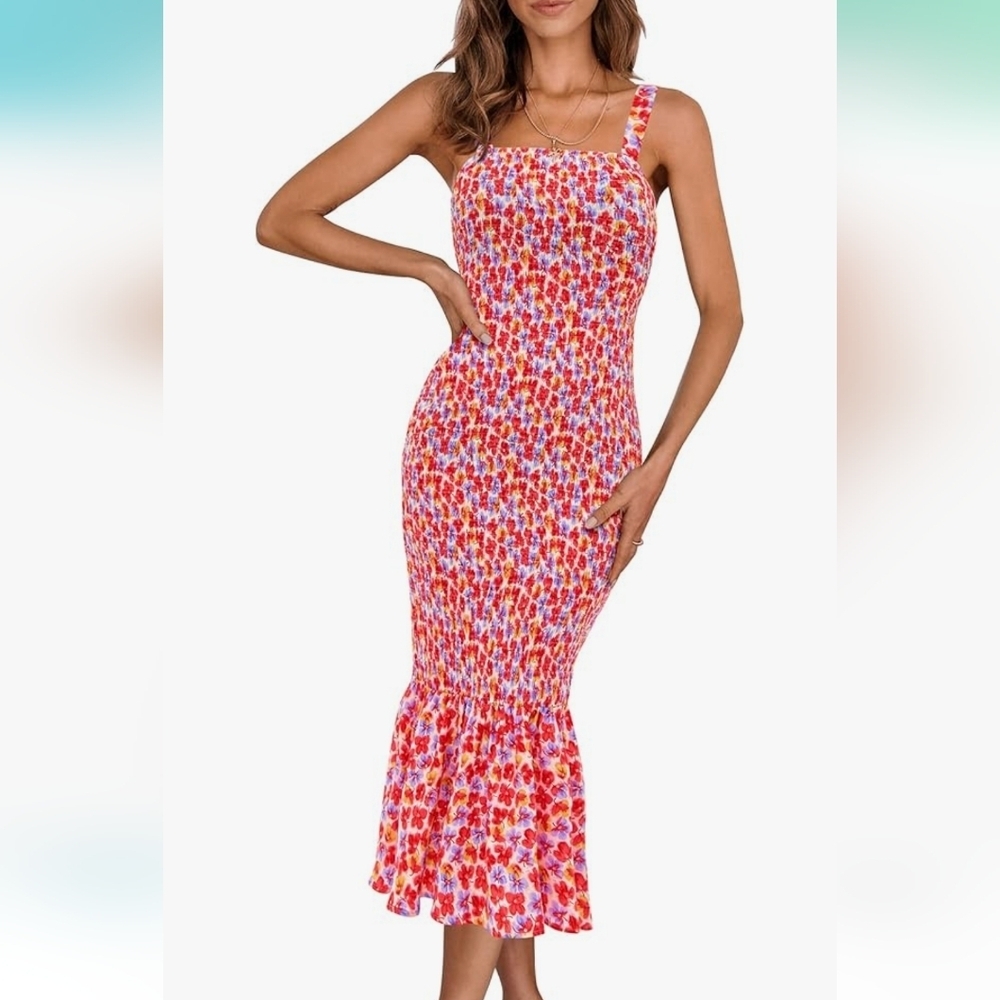 PRETYGARDEN DRESS NWT. SIZE L Floral Print Women's Dress